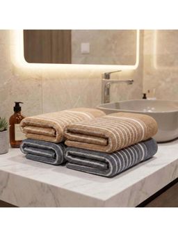 Athom Living - Ultra Soft Quick Dry Premium Cotton Hand Towel (Pack of 4) - Multi-Color (M)