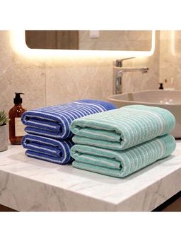 Athom Living - Ultra Soft Quick Dry Premium Cotton Hand Towel (Pack of 4) - Multi-Color (M)