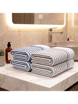 Athom Living - Ultra Soft Quick Dry Premium Cotton Hand Towel (Pack of 4) - Multi-Color (M)