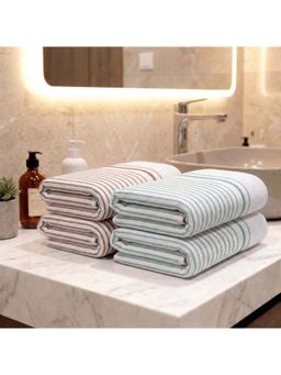Athom Living - Ultra Soft Quick Dry Premium Cotton Hand Towel (Pack of 4) - Multi-Color (M)