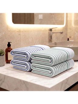 Athom Living - Ultra Soft Quick Dry Premium Cotton Hand Towel (Pack of 4) - Multi-Color (M)