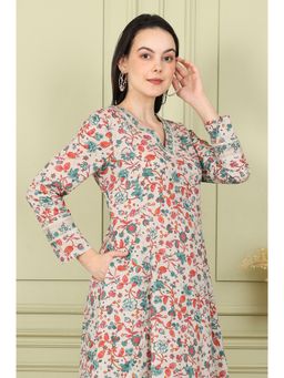 W - Multi Color Pure Cotton Flared Kurta and Pant (Set of 2)