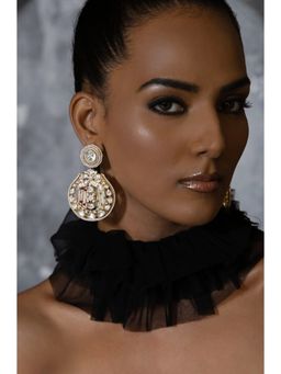 Joules By Radhika - Polka and Pearl Drop Earrings