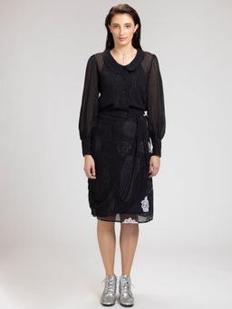 SHAYE - Shirt and Skirt Printed Long Sleeves Partywear Co-Ord for Women (Set of 2)