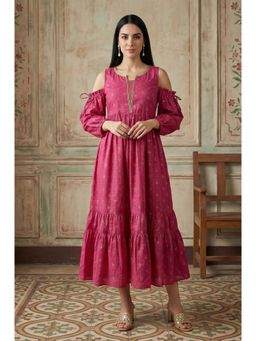 Aurelia - Pink Foil Printed Sequined Kurta