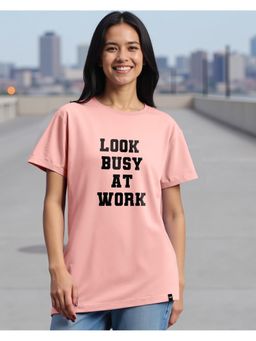 Bewakoof - Women's Mellow Rose Look Busy Typography Boyfriend T-shirt
