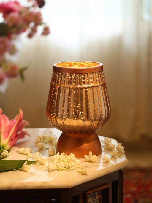 Revive Home Mercury Finish Copper Candle Holder