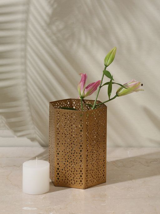 Revive Home Antique Gold Finish Lantern