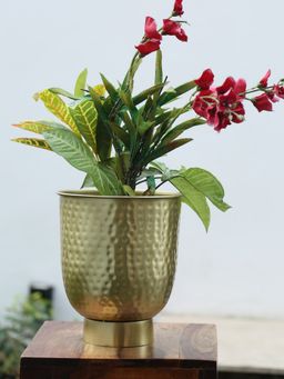 Revive Home - Gold Finish Planter Bucket