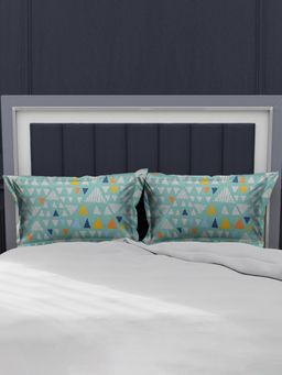 At Home by Nilkamal - Aurora Eden Pillow Covers with Frill Set of 2-Green