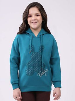 Monte Carlo - Girls Hooded Neck Full Sleeve Hoodie - Teal
