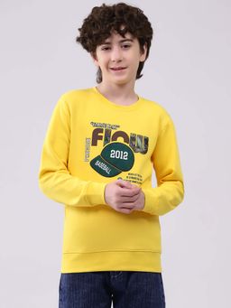 Monte Carlo - Boys Round Neck Full Sleeve Sweatshirt - Yellow