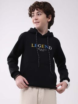 Monte Carlo - Boys Full Sleeve Hoodie - Black