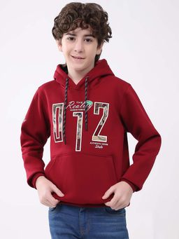 Monte Carlo - Boys Full Sleeve Hoodie - Maroon