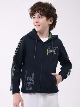 Monte Carlo - Girls Hooded Neck Full Sleeve Jacket - Navy Blue