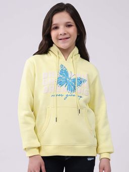 Monte Carlo - Girls Full Sleeve Hoodie - Yellow