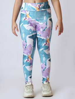 UMILDO - Girls Activewear Colorful Mid Waist Stretch Leggings - Multi-Color