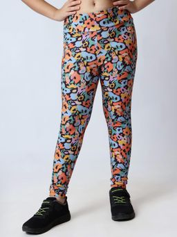 UMILDO - Girls Activewear Colorful Mid Waist Stretch Leggings - Black