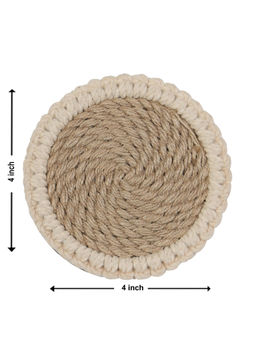 IREKA HOMES - Jute Coasters (Pack of 4)