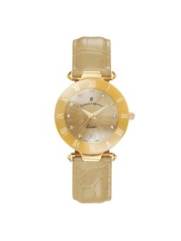 Jacques Du Manior - Coupole Fashion Swiss Made Analogue Beige Round Dial Womens Watch- Rc.91