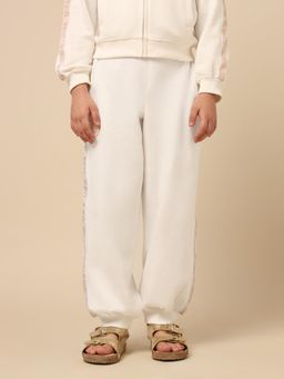U.S. POLO ASSN. - Girls White Solid Joggers