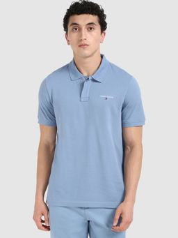 Tommy Hilfiger - Blue Embroidered Polo T-Shirt