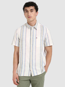 Tommy Hilfiger - Crisp Off White Vertical Striped Shirt