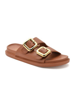 U.S. POLO ASSN. - Women Giovanna Tan Footbed Sandals