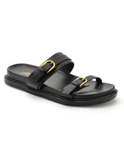 U.S. POLO ASSN. - Women Vincenza Black Footbed Sandals