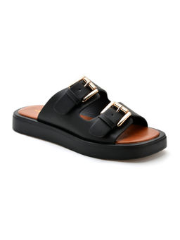 U.S. POLO ASSN. - Women Alandra Black Footbed Sandals