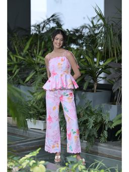 Ombrello - Pink Linen Print Co-Ord (Set of 2)