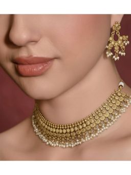 BEAUTY SPOT JEWELLERY - The Antique Pearl Temple Choker