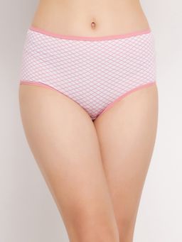 Clovia - Cotton High Waist Outer Elastic Hipster Panty White
