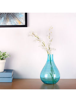 HomeTown - Diva Glass Vase in Sea green