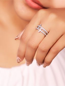 Silberry - 925 Sterling Silver Gracias Greek Ring for Womens and Girls