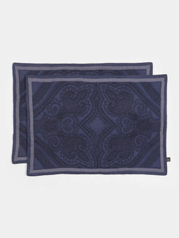 Ritu Kumar - Blue Embroidered Placemat (Pack of 2)
