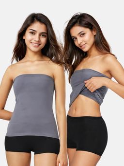Adira - Grey Tube Tank Top (Pack Of 2)