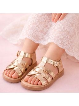 toothless - Girls Gold Fashion Sandals