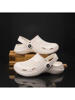 toothless - Unisex White Premium Closed Design Easy to Wear Comfortable Casual Clogs
