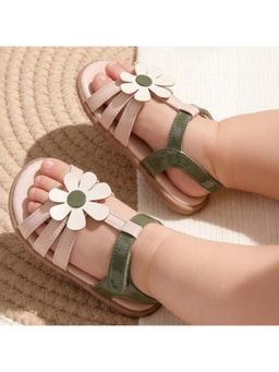 toothless - Girls Pink Floral Design Sandals