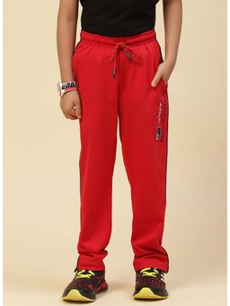 Monte Carlo - Red Cotton Blend Solid Trackpant