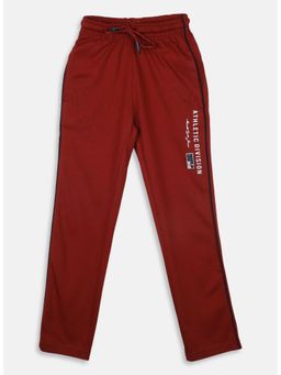 Monte Carlo - Maroon Cotton Blend Solid Trackpant