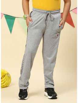 Monte Carlo - Grey Cotton Blend Typography Trackpant