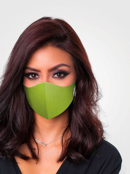 Ddecor Live Beautiful - Green Anti Viral Fabric Mask For Women Set of 1 Washable & Reusable