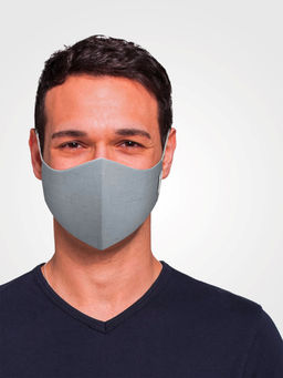 Ddecor Live Beautiful - Grey Anti Viral Fabric Mask For Men Set of 1 Washable & Reusable