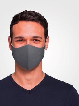 Ddecor Live Beautiful - Grey Anti Viral Fabric Mask For Men Set of 1 Washable & Reusable
