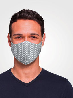 Ddecor Live Beautiful - Grey Anti Viral Fabric Mask For Men Set of 1 Washable & Reusable