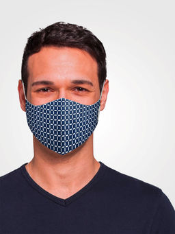 Ddecor Live Beautiful - Navy Blue Anti Viral Fabric Mask For Men Set of 1 Washable & Reusable