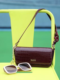 Kazo - Burgundy Belle Handbag with Detachable Strap (M)