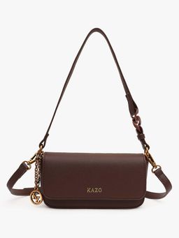 Kazo - Brown Belle Handbag with Detachable Strap (M)